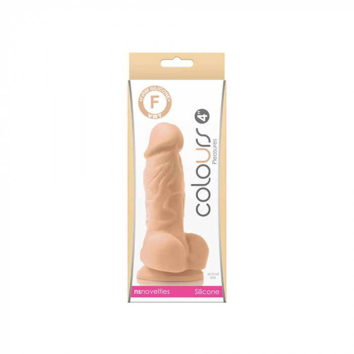 Colours Pleasures - Dildo realist, 10 cm, alb