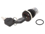 Comutator &icirc;ntrerupător cu cheie SPDT 2 pini &Oslash;19mm