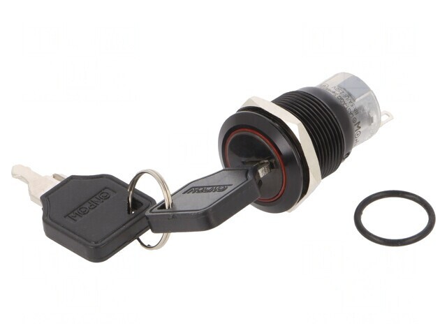 Comutator &icirc;ntrerupător cu cheie SPDT 2 pini &Oslash;19mm