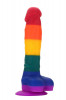 Dildo Silicon Lichid cu Ventuza Colourful Love 21.5 cm