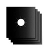 Set 4 folii de protectie reutilizabile pentru plita sau aragaz, Vaxiuja, Teflon, non-toxic, lavabil, 10.6&times;10.6inch, negru