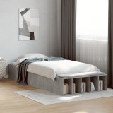 VidaXL Cadru de pat, gri beton, 75x190 cm, lemn prelucrat