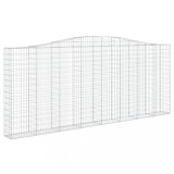 Cumpara ieftin Cos gabion arcuit, 400x30x160/180 cm, fier galvanizat