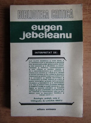 Biblioteca critica - Eugen Jebeleanu foto