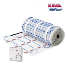 Kit covoraș &icirc;ncălzire electrică pardoseală KIMA-160W/m&sup2;, 1m&sup2; cu termostat Eberle