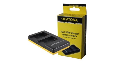 Canon NB-13L PATONA Dual Quick-Charger cu cablu micro USB - Patona foto