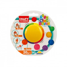 Plastilina colorata, Crafy, Galben, 20 g