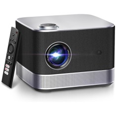 Videoproiector 1080P Full HD, WiFi 6, BT 5.2, 26000 Lumeni, Audio Dolby 3D, Focalizare AI, Corectie Trapezoidala, Suport 4K, Zoom, Negru/Argintiu