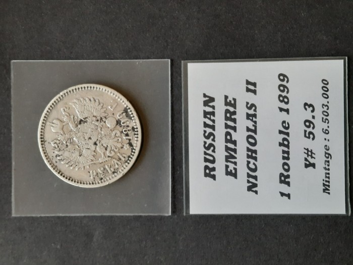 1 Rubla Nikolai II 1899, Rusia imperiala - A 4016