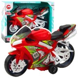 Motocicleta de curse cu efecte luminoase si sonore, 24.5 x 15.5 x 8.5 cm, Lean 24211