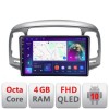Navigatie HHyundai Accent 2006-2012 B-ACCENT Android Ecran QLED octa core 4+64 carplay android auto KIT-accent+EDT-E309V3 CarStore Technology