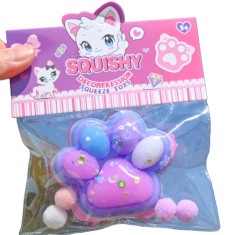 Jucarie Antistres Squishy, Cyrax, Labuta de Pisica Squeeze Toys, cu Revenire Lenta, 7.5 cm, Model 270516, Multicolor