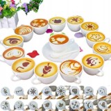 Cumpara ieftin Set 16 sabloane reutilizabile pentru ornarea desertului sau a cafelei