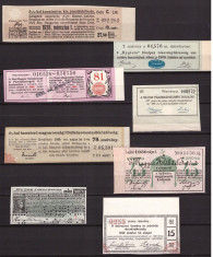 Ungaria 1900-1949 - Lot 8 cupoane de dividende foto