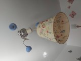 Lustra pendul, lustra 3brate, cu flori , piese lustra sticla