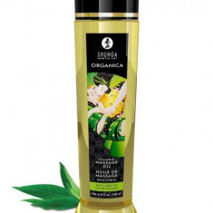 Ulei de Masaj Shunga Organica Kissable, Aroma Ceai Verde Exotic, 240 ml