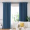 Set draperie din catifea blackout cu inele crom, Madison, 150x255 cm, densitate 700 g/ml, Dark Cerulean, 2 buc