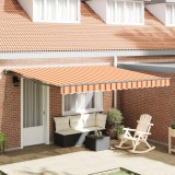 VidaXL Cortina Retractabilă Manual Galben și portocalie 400x300 cm