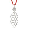 Pandantiv Argint 925 cu Snur Rosu Atcom, Diametru 11mm, 0.5g. Bijuterie Femei, Cadou Valentine&#039;s Day/Craciun