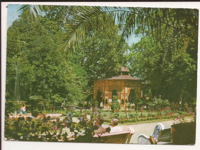 Carte Postala veche - Buzias - Vedere din parc , circulata 1975 foto
