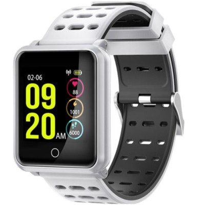 Bratara Fitness iUni M88 Plus, Display OLED, Bluetooth, Pedometru, Notificari, Android si iOS, Alb foto