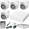 Kit Supraveghere Hikvision 5MP Dual Light, 4 Camere, IR 30m/WL 20m, DVR AcuSense, HDD 500GB + Accesorii