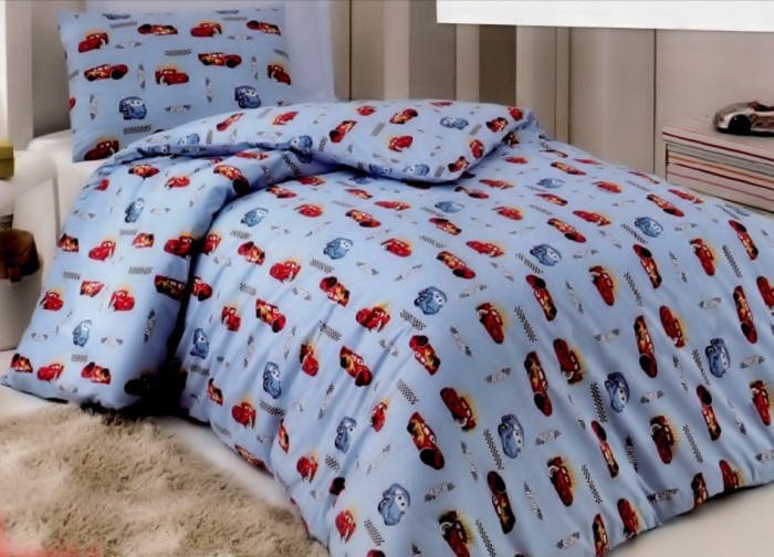 Lenjerie de pat pentru o persoana cu husa de perna dreptunghiulara, Senna, bumbac ranforce, gramaj tesatura 120 g/mp, multicolor