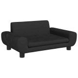Cumpara ieftin Canapea pentru copii, negru, 70x45x33 cm, catifea