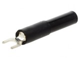 Mufă Furcă Neagră 60VDC 36A 4,5mm Nichelată