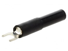 Mufă Furcă Neagră 60VDC 36A 4,5mm Nichelată