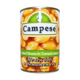 Fasole Alba de Post in Sos de Rosii Fara Conservanti 400g Campese MGR30317