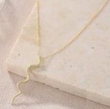 Lantisor Din Argint Placat Aur Pandantiv Sarpe / Snake Arg313X, Argintboutique