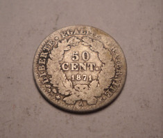 Franta 50 centimes 1871 foto
