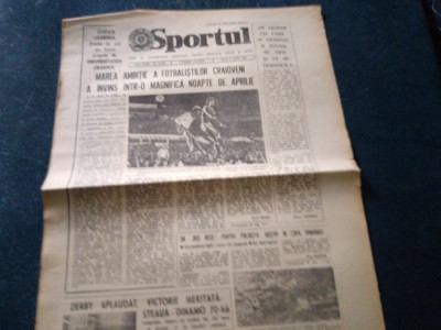 ZIARUL SPORTUL 8 APRILIE 1983 CRAIOVA BENFICA foto