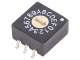 &Icirc;ntrerupător codificare ECE 16 poziţii HEX/BCD, SMT, rezistenţă izolaţie 1G&Omega;