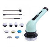 Perie electrica de curatare, flippy, pentru gresie, baie, bucatarie, 25x20x9.5 cm, cu 9 capete, maner extensibil detasabil 84-127cm, incarcare usb-typ