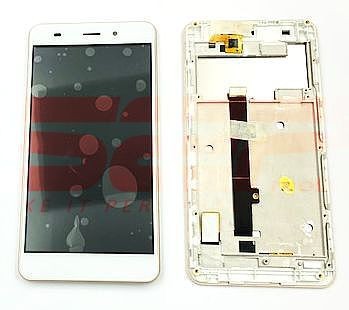 LCD+Touchscreen cu Rama Allview P9 Life WHITE GOLD original