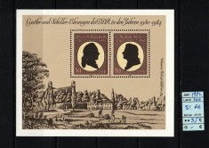 Germania, RDG / DDR, 1982 | Celebrări Goethe, Schiller - Literatură | MNH | aph foto
