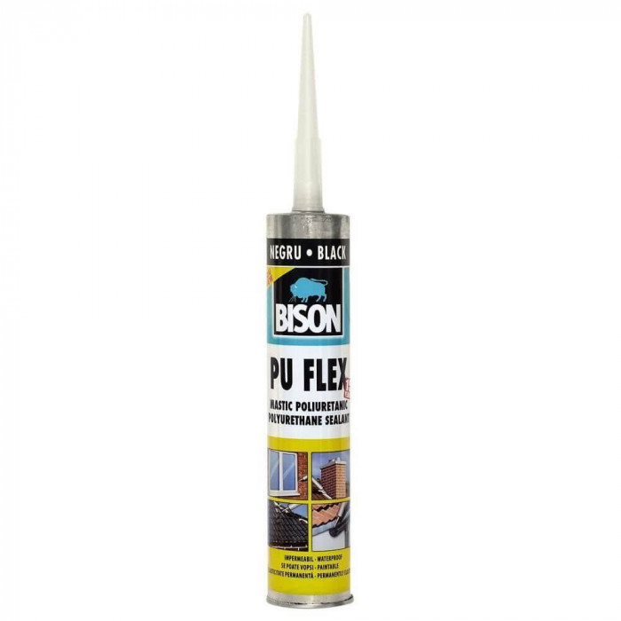 Mastic Poliuretanic BISON PU Flex, 300 ml, Etanseizant Poliuretanic, Mastic Poliuretanic, Mastic pentru Lemn, Mastic pentru Lemn, Amenajari Interioare