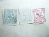 3 Timbre Spania 1873 10c si 1 peseta si 1874 4peseta stampilate, Stampilat
