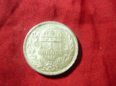 Moneda 1 Kor. 1916 Ungaria Fr.Josef , Ungaria ,cal.apr.NC foto