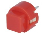 Comutator tastatură roșie SPST-NO 32VDC 0,01A THT