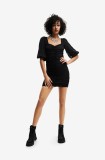 Desigual rochie culoarea bleumarin, mini, mulată