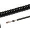 Cablu spiralat 6x0,14mm2 PUR negru 0,3m-1,2m 300V