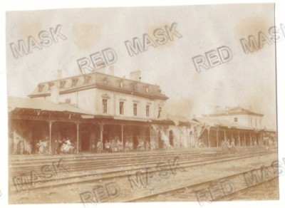 4130 - PREDEAL Railway Station destroyed 11/8 cm - old PC real Photo unused foto