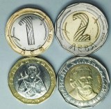 BULGARIA LOT / SET , Nr 6 - 2 buc : 1 Lev 2002 + 2 Leva 2015