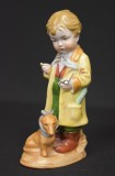 Statueta din portelan Wagner &amp; Apel Bertram Germania - Baiat veterinar cu caine
