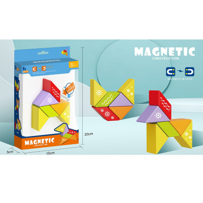 Set Constructie Magnetic Din Lemn 7 Piese 2695 foto