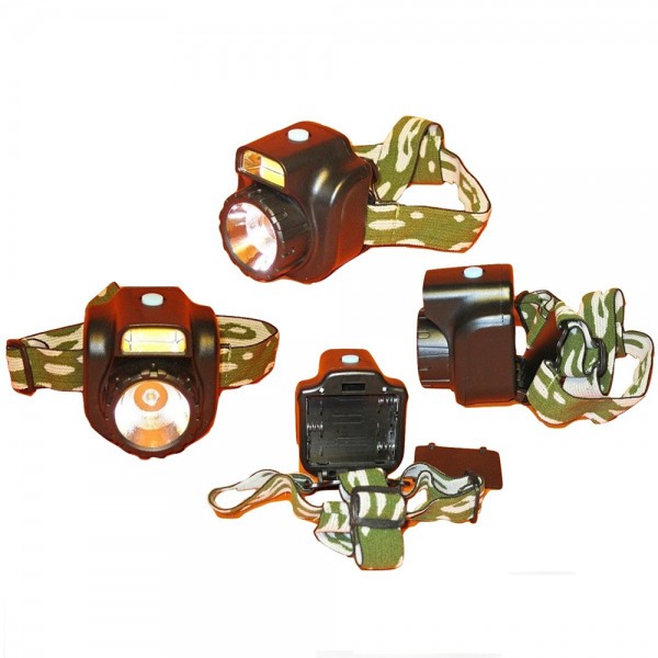 Lanterna Frontala pe Baterii LED 1W si COB 3W NFT837