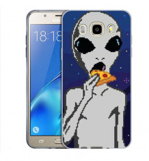 Husa Samsung Galaxy J5 2016 J510 Silicon Gel Tpu Model Alien Pizza foto